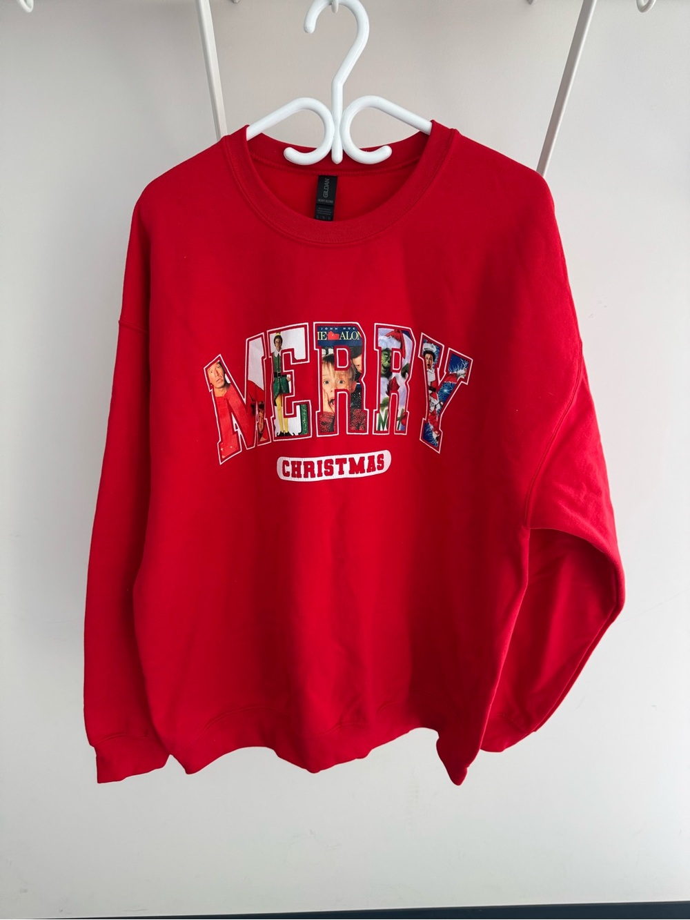 Red 'MERRY Christmas' Holiday Movie Crewneck Sweatshirt